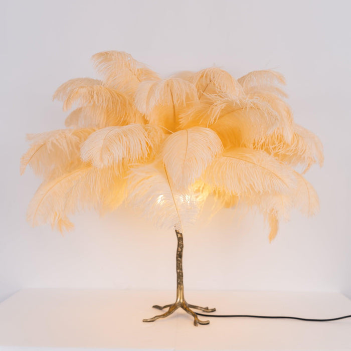 Ostrich Feather Table Lamp - DWHOME