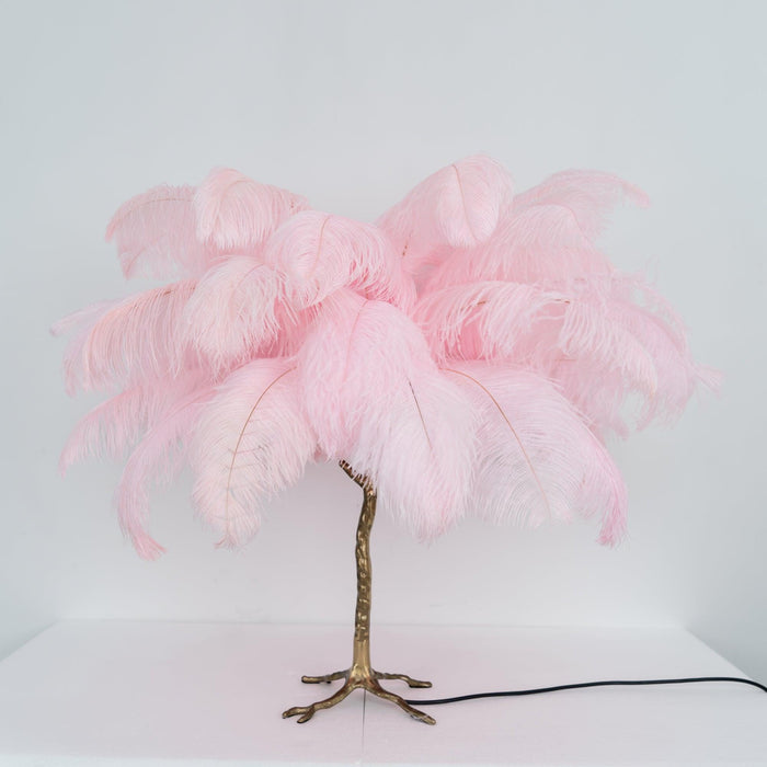 Ostrich Feather Table Lamp - DWHOME