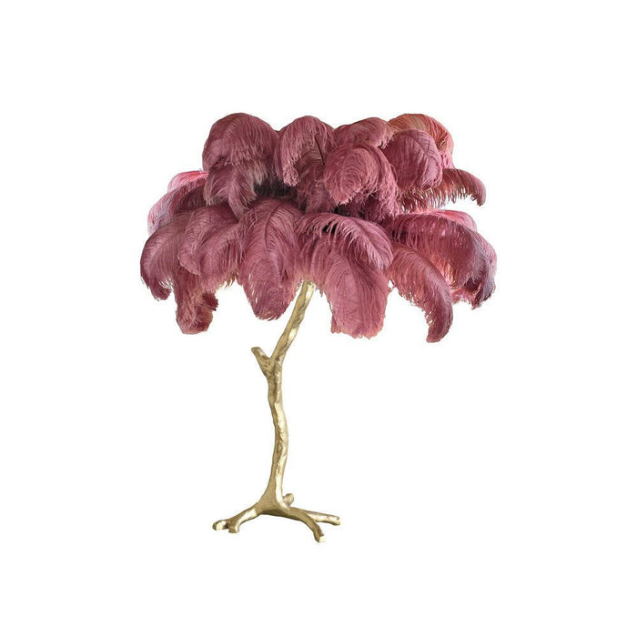 Ostrich Feather Table Lamp - DWHOME