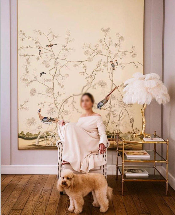 Ostrich Feather Table Lamp - DWHOME