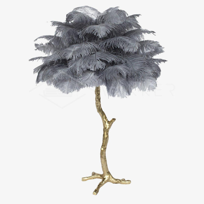 Ostrich Feather Table Lamp - DWHOME