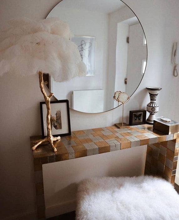 Ostrich Feather Table Lamp - DWHOME
