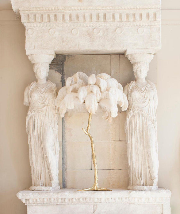 Ostrich Feather Table Lamp - DWHOME