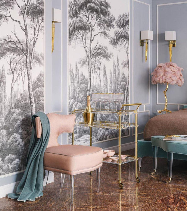 Ostrich Feather Table Lamp - DWHOME