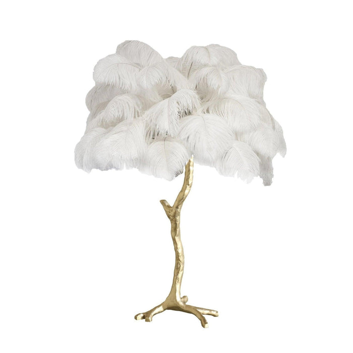 Ostrich Feather Table Lamp - DWHOME