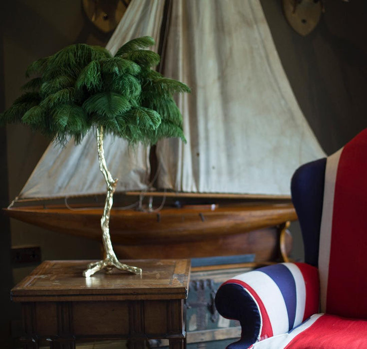 Ostrich Feather Table Lamp - DWHOME
