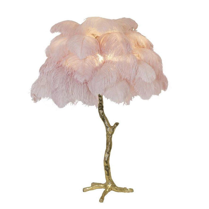 Ostrich Feather Table Lamp - DWHOME
