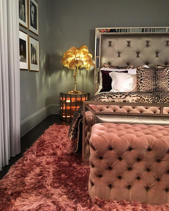 Ostrich Feather Table Lamp - DWHOME