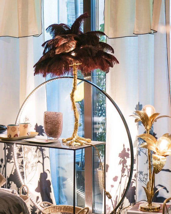 Ostrich Feather Table Lamp - DWHOME