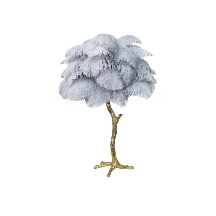 Ostrich Feather Table Lamp - DWHOME