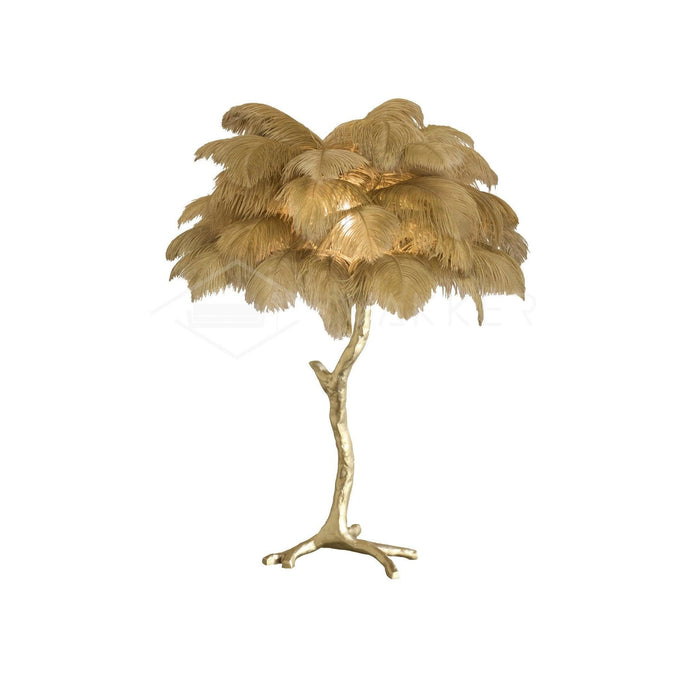 Ostrich Feather Table Lamp - DWHOME