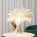 Ostrich Feather Table Lamp - DWHOME