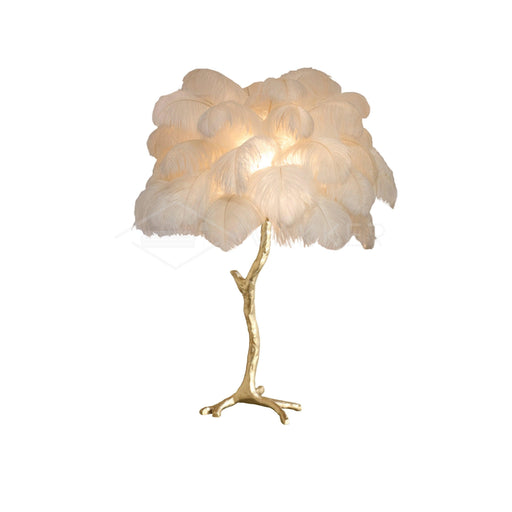 Ostrich Feather Table Lamp-DWHOME