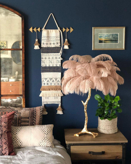 Ostrich Feather Table Lamp - DWHOME