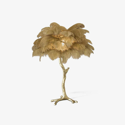 Ostrich Feather Table Lamp-DWHOME