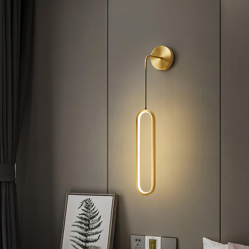 Oval LED Brass Wall Lamp-DWHOME
