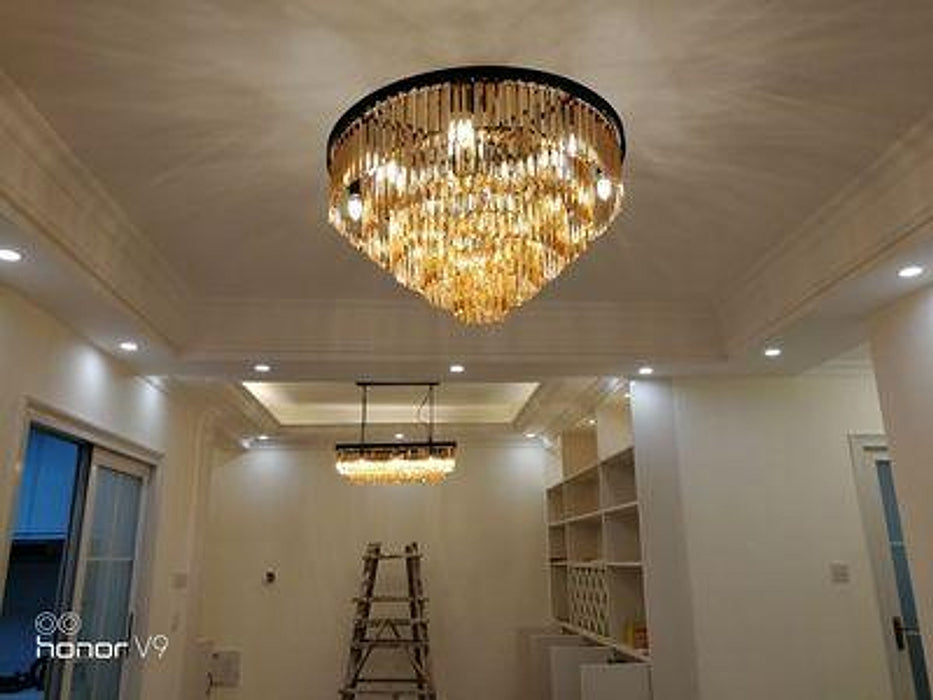 Paciencia Luxury Glam Crystal Islands Chandelier Light-DWHOME