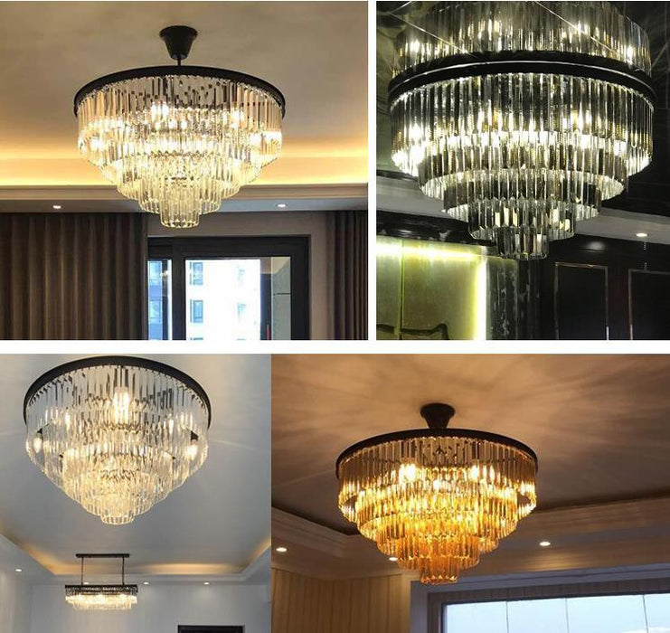 Paciencia Luxury Glam Crystal Islands Chandelier Light - DWHOME