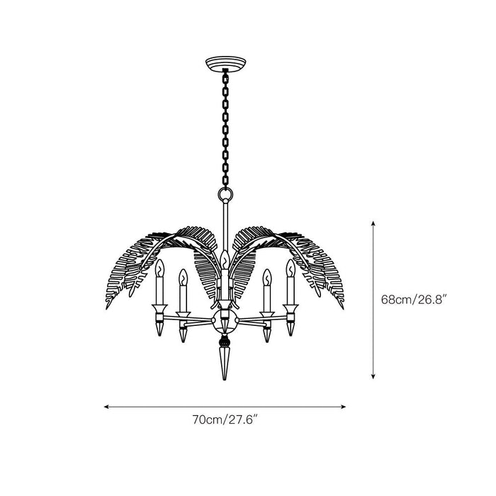 Palm Frond Chandelier-DWHOME