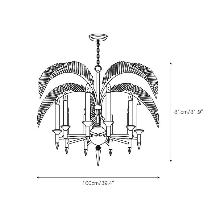 Palm Frond Chandelier-DWHOME