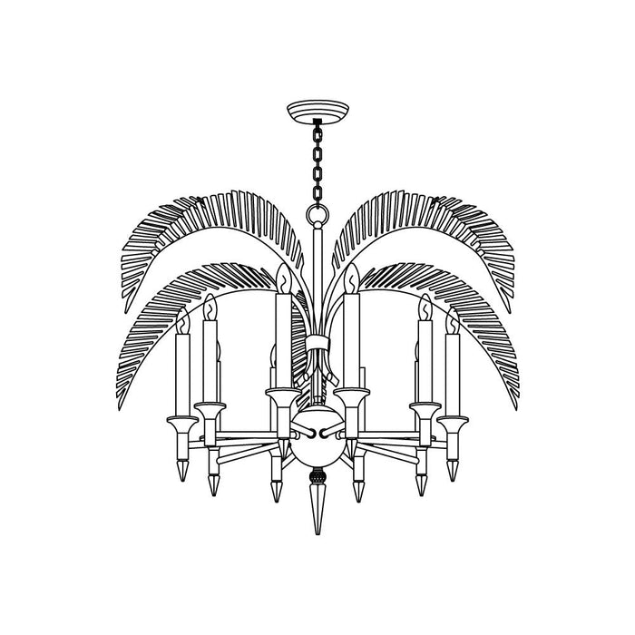 Palm Frond Chandelier-DWHOME