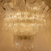 Palm Leaves Murano Transparent Glass Chandelier-DWHOME