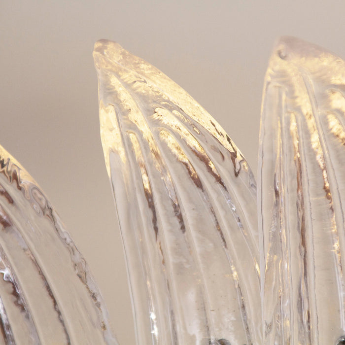 Palm Leaves Murano Transparent Glass Chandelier-DWHOME