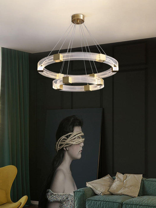 Parallel Ring LED Chandelier-DWHOME