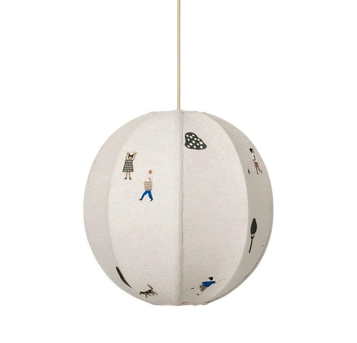 Park Embroidered Textile Pendant Lamp-DWHOME