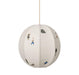 Park Embroidered Textile Pendant Lamp-DWHOME