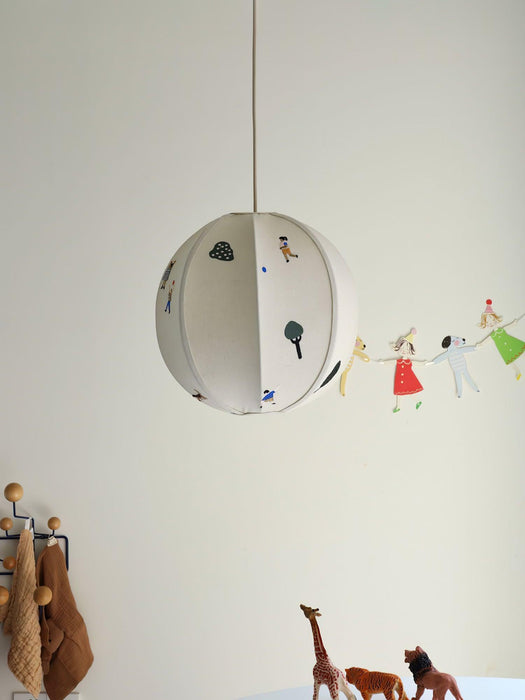 Park Embroidered Textile Pendant Lamp-DWHOME