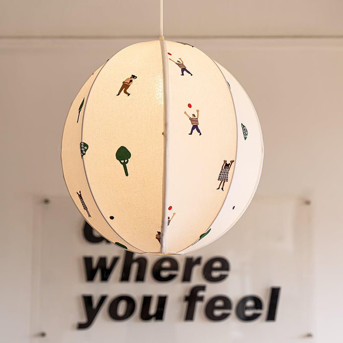 Park Embroidered Textile Pendant Lamp-DWHOME