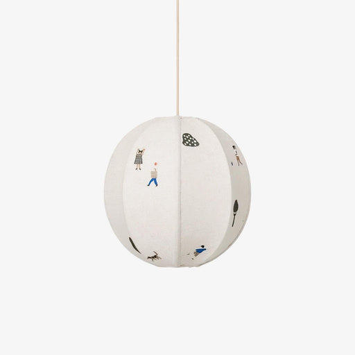 Park Embroidered Textile Pendant Lamp-DWHOME