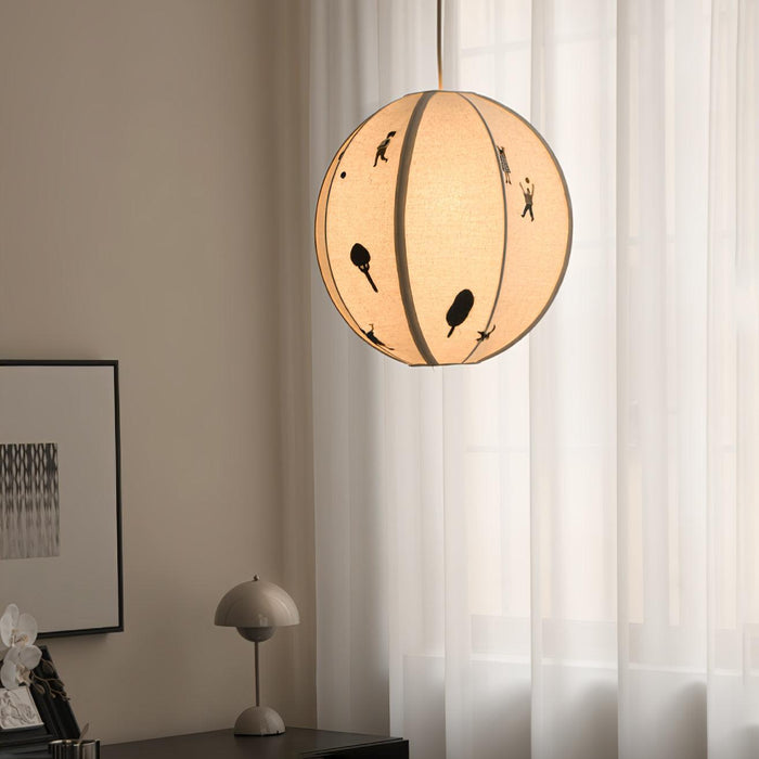 Park Embroidered Textile Pendant Lamp-DWHOME