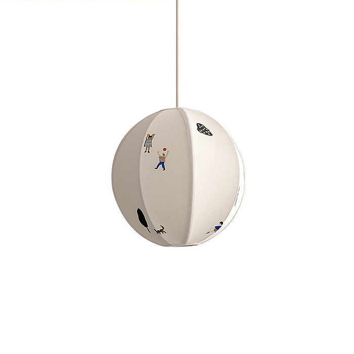 Park Embroidered Textile Pendant Lamp-DWHOME