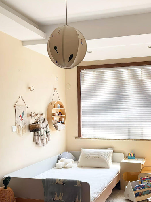 Park Embroidered Textile Pendant Lamp-DWHOME