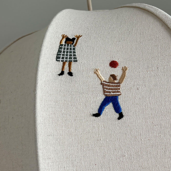 Park Embroidered Textile Pendant Lamp-DWHOME