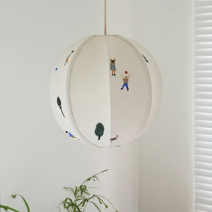 Park Embroidered Textile Pendant Lamp-DWHOME