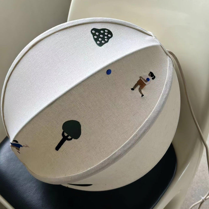 Park Embroidered Textile Pendant Lamp-DWHOME