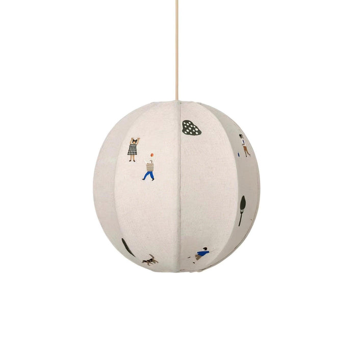 Park Embroidered Textile Pendant Lamp-DWHOME
