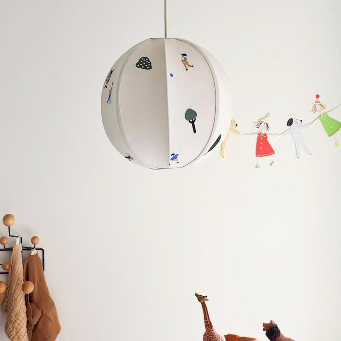 Park Embroidered Textile Pendant Lamp-DWHOME