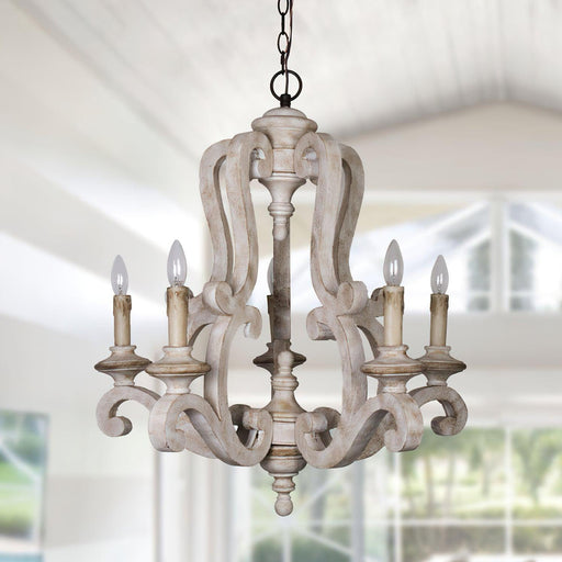 Parrotuncle Wooden Candle Chandelier-DWHOME