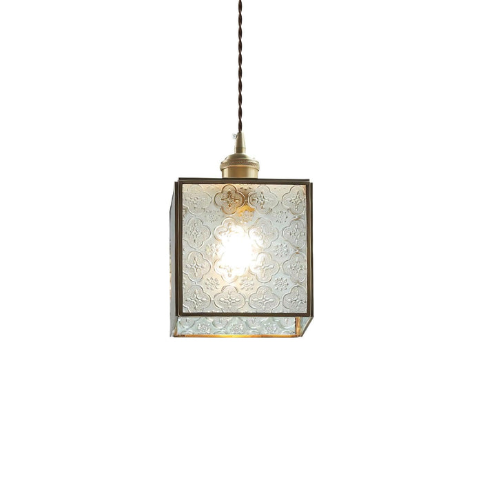 Patterned Glass Pendant Lamp-DWHOME