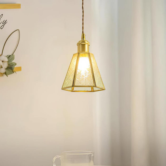 Patterned Glass Pendant Lamp-DWHOME