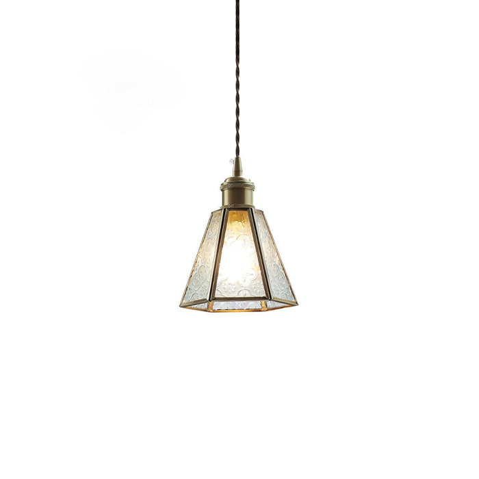 Patterned Glass Pendant Lamp-DWHOME