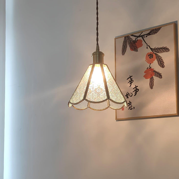 Patterned Glass Pendant Lamp-DWHOME