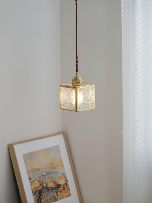 Patterned Glass Pendant Lamp-DWHOME