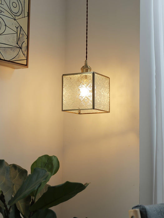 Patterned Glass Pendant Lamp-DWHOME