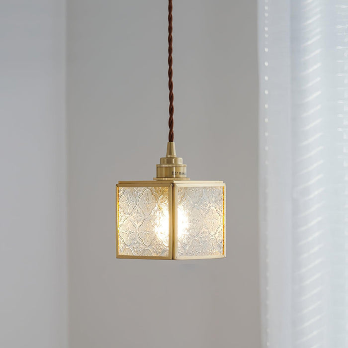 Patterned Glass Pendant Lamp-DWHOME
