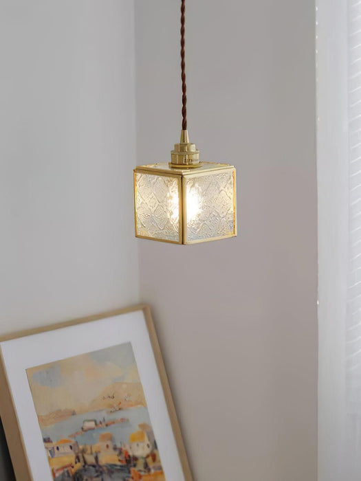 Patterned Glass Pendant Lamp-DWHOME